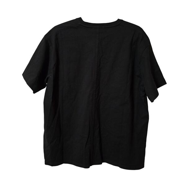 Madewell Cotton Relaxed Oversized Tee Jet Black Medium - Picture 4 of 7
